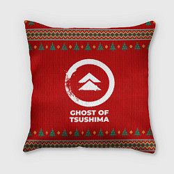 Подушка квадратная Ghost of Tsushima new year, цвет: 3D-принт