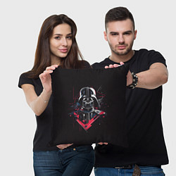 Подушка квадратная Darth Vader on black, цвет: 3D-принт — фото 2