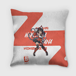 Подушка квадратная Нэкомия Мана - ZZZ, цвет: 3D-принт
