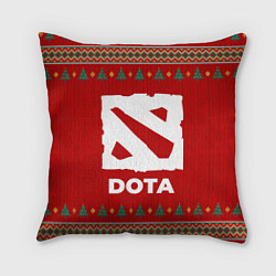 Подушка квадратная Dota new year, цвет: 3D-принт