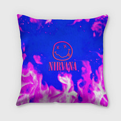 Подушка квадратная Nirvana neon flame