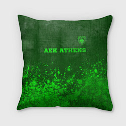 Подушка квадратная AEK Athens - green gradient посередине