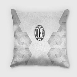 Подушка квадратная AC Milan white poly, цвет: 3D-принт