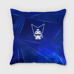 Подушка квадратная Kuromi blue poly