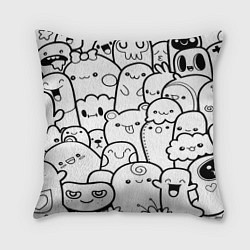 Подушка квадратная Doodle monsters