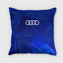 Подушка квадратная Audi blue poly, цвет: 3D-принт