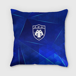 Подушка квадратная AEK Athens blue poly