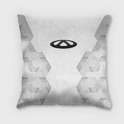 Подушка квадратная Chery white poly, цвет: 3D-принт