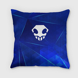 Подушка квадратная Bleach blue poly, цвет: 3D-принт