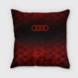 Подушка квадратная Audi red poly, цвет: 3D-принт