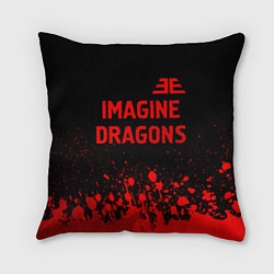Подушка квадратная Imagine Dragons - red gradient посередине