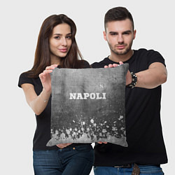 Подушка квадратная Napoli - grey gradient посередине, цвет: 3D-принт — фото 2