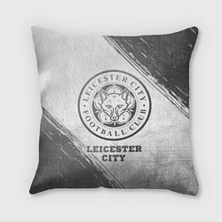 Подушка квадратная Leicester City - white gradient, цвет: 3D-принт