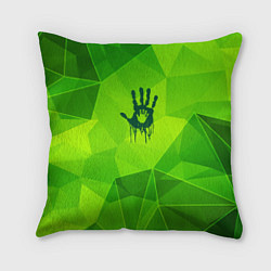 Подушка квадратная Death Stranding green poly