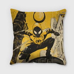 Подушка квадратная Черный человек-паук, цвет: 3D-принт