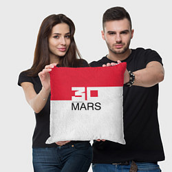 Подушка квадратная 30 Seconds to Mars poster, цвет: 3D-принт — фото 2