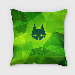 Подушка квадратная Stray green poly