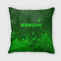 Подушка квадратная Kuromi - green gradient посередине