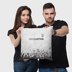 Подушка квадратная Juventus - white gradient посередине, цвет: 3D-принт — фото 2