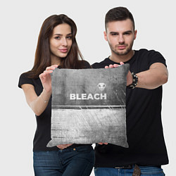 Подушка квадратная Bleach - grey gradient посередине, цвет: 3D-принт — фото 2