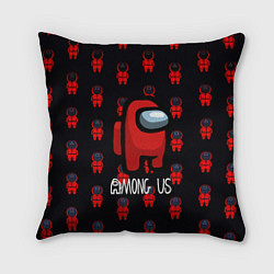 Подушка квадратная Игра в кальмара x амонг ас, цвет: 3D-принт
