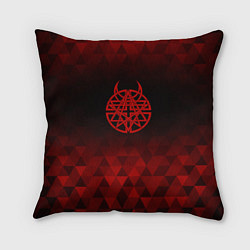 Подушка квадратная Disturbed red poly, цвет: 3D-принт