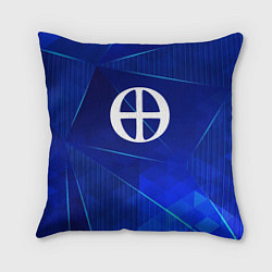 Подушка квадратная Blue Exorcist blue poly, цвет: 3D-принт