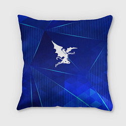 Подушка квадратная Black Sabbath blue poly, цвет: 3D-принт