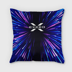 Подушка квадратная Exeed neon energy, цвет: 3D-принт