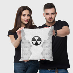 Подушка квадратная Fallout white poly, цвет: 3D-принт — фото 2