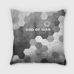 Подушка квадратная God of War - grey gradient посередине