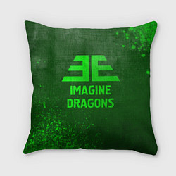 Подушка квадратная Imagine Dragons - green gradient