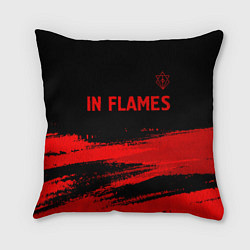 Подушка квадратная In Flames - red gradient посередине, цвет: 3D-принт