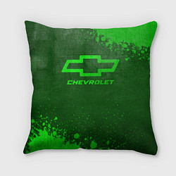 Подушка квадратная Chevrolet - green gradient, цвет: 3D-принт
