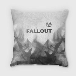 Подушка квадратная Fallout - white gradient посередине