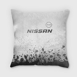 Подушка квадратная Nissan - white gradient посередине