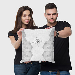 Подушка квадратная Megadeth white poly, цвет: 3D-принт — фото 2