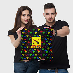 Подушка квадратная Dota pattern witcher, цвет: 3D-принт — фото 2