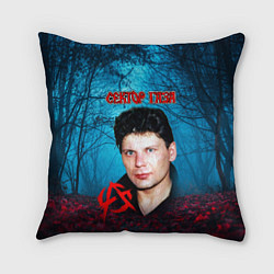 Подушка квадратная Сектор газа вечерний лес, цвет: 3D-принт
