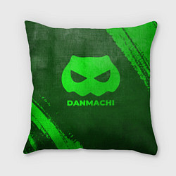 Подушка квадратная DanMachi - green gradient, цвет: 3D-принт