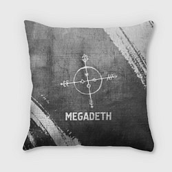 Подушка квадратная Megadeth - grey gradient, цвет: 3D-принт