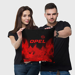 Подушка квадратная Opel - red gradient посередине, цвет: 3D-принт — фото 2