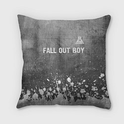 Подушка квадратная Fall Out Boy - grey gradient посередине