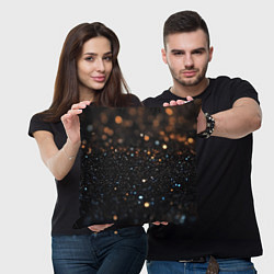 Подушка квадратная Черный текстурный фон, цвет: 3D-принт — фото 2