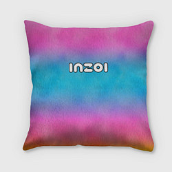 Подушка квадратная Inzoi розово-голубой фон