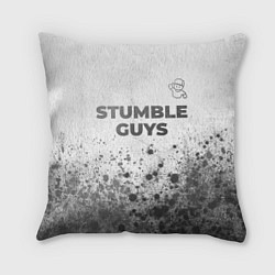 Подушка квадратная Stumble Guys - white gradient посередине, цвет: 3D-принт