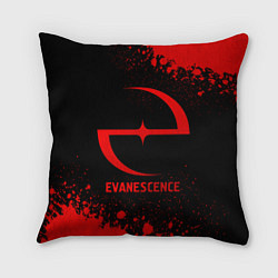 Подушка квадратная Evanescence - red gradient, цвет: 3D-принт