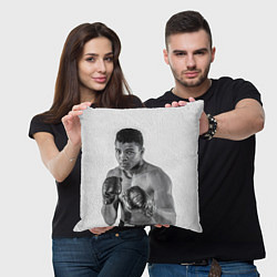 Подушка квадратная Young Muhammad Ali, цвет: 3D-принт — фото 2