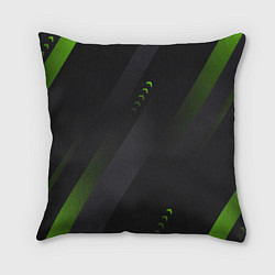 Подушка квадратная Color black green, цвет: 3D-принт