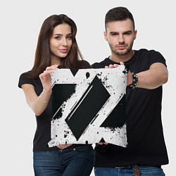 Подушка квадратная Color black white, цвет: 3D-принт — фото 2